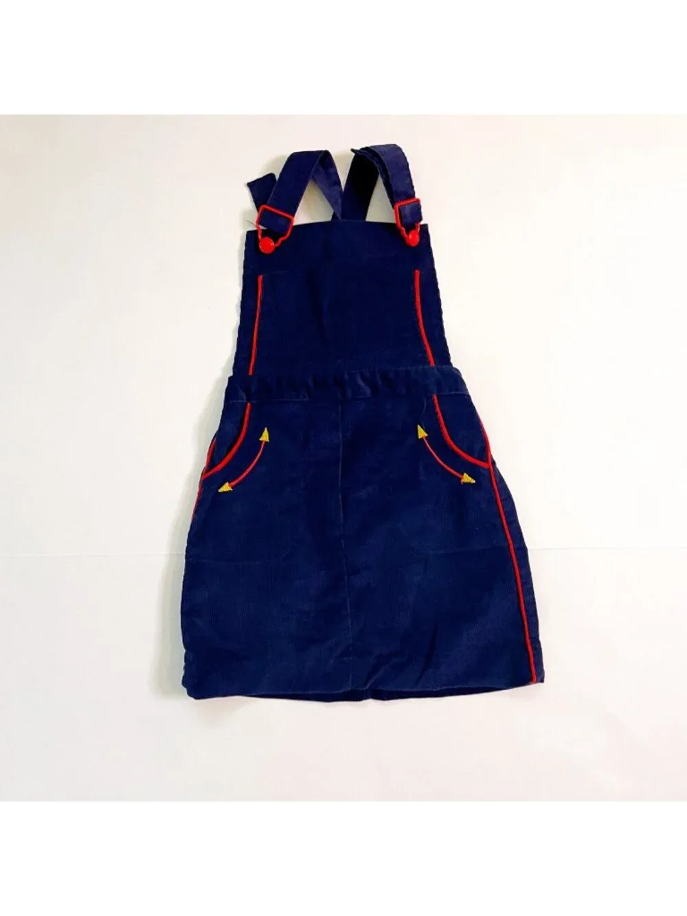 Vintage Carter's Girls Blue Corduroy Overall Dress, Size 6